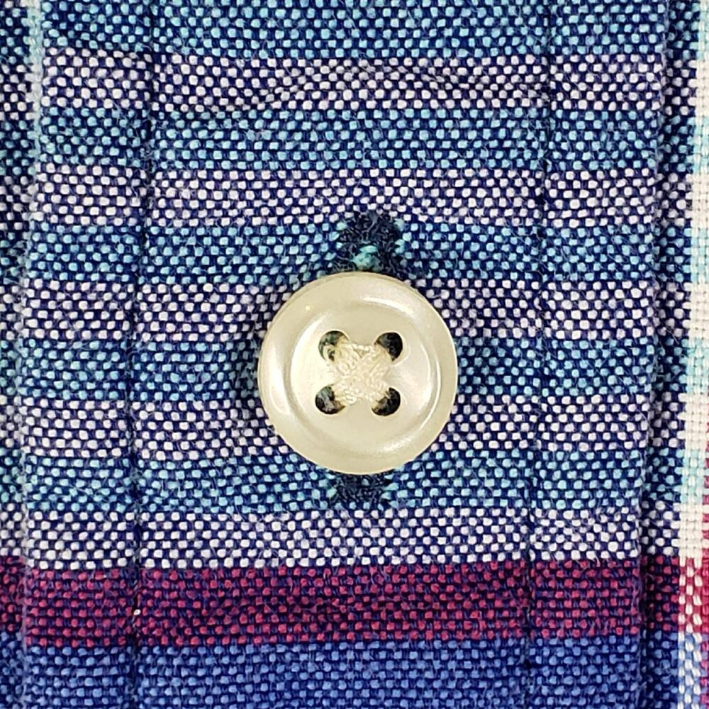Polo Ralph Lauren Oxford Shirt Mens Medium M LS Button Down Blue Red Plaid - Picture 5 of 10